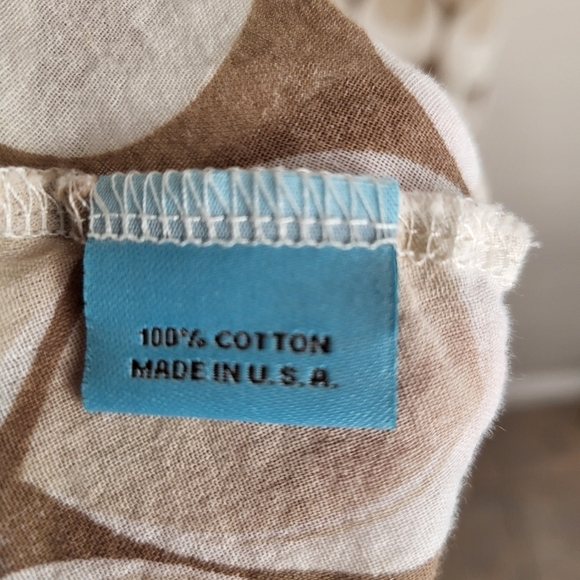 Letarte Dress Swim Cover Up Brown and Tan Scoop Neck Women's Size Small - Picture 5 of 11